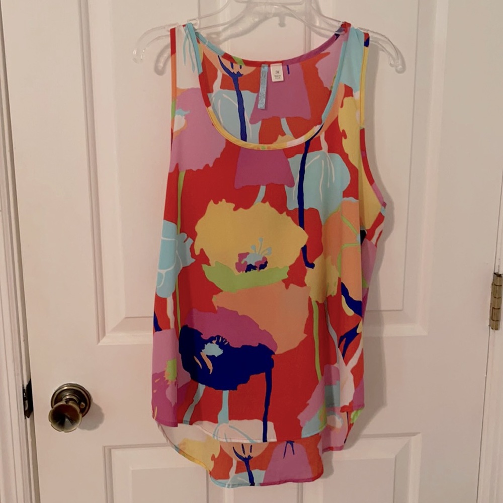 Multi colored dressy tank.
